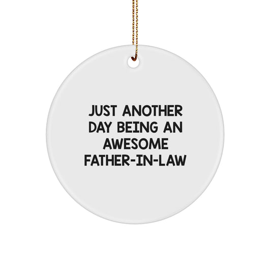 Father-in-Law Keepsake Christmas Ornament for Him Holiday Surprise Gift - Image 1