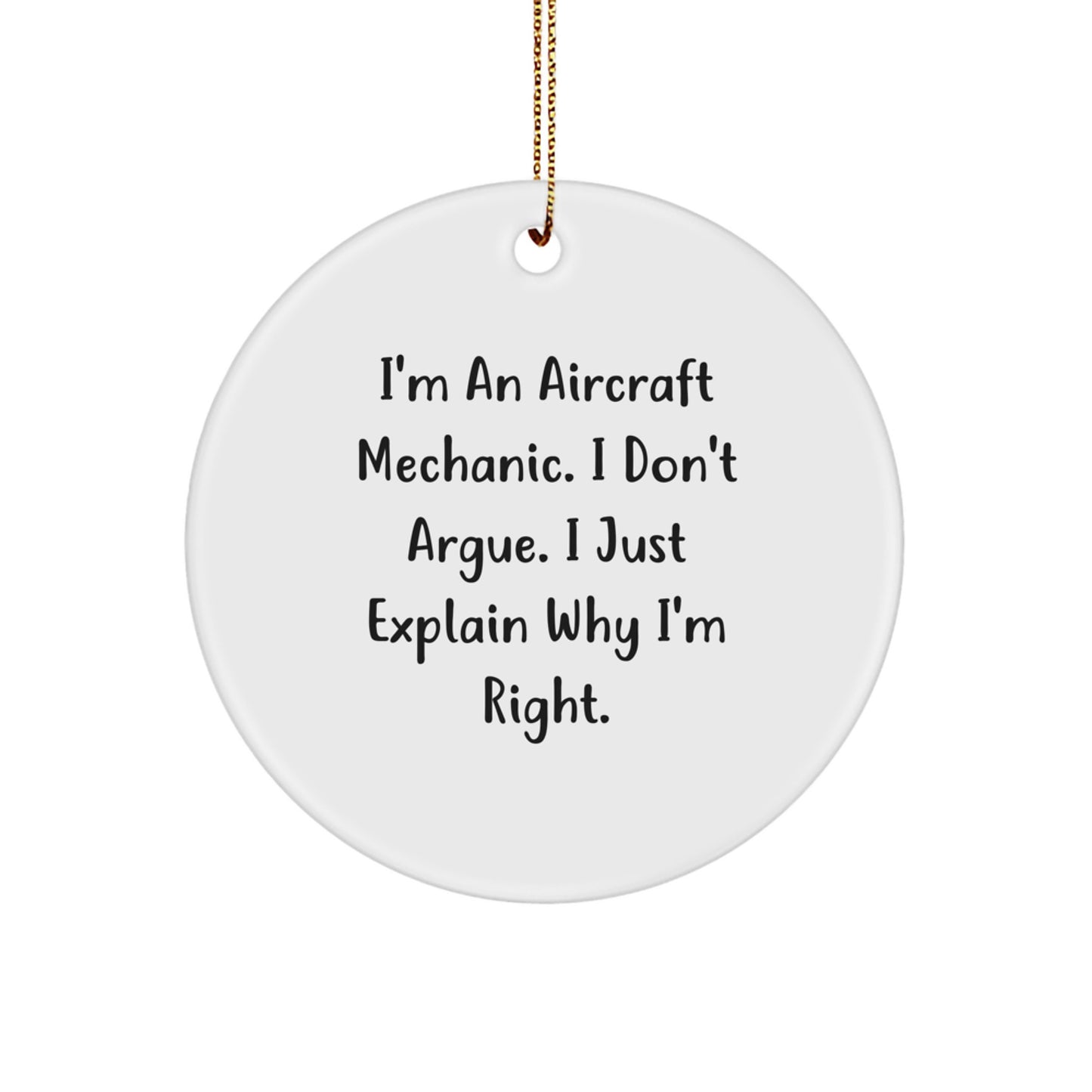 Christmas Gift for Roommates Collectible Aircraft Mechanic Ornament - Image 1