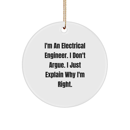 Christmas Gift for Her Bright Electrical Engineer Ornament Present - Image 1