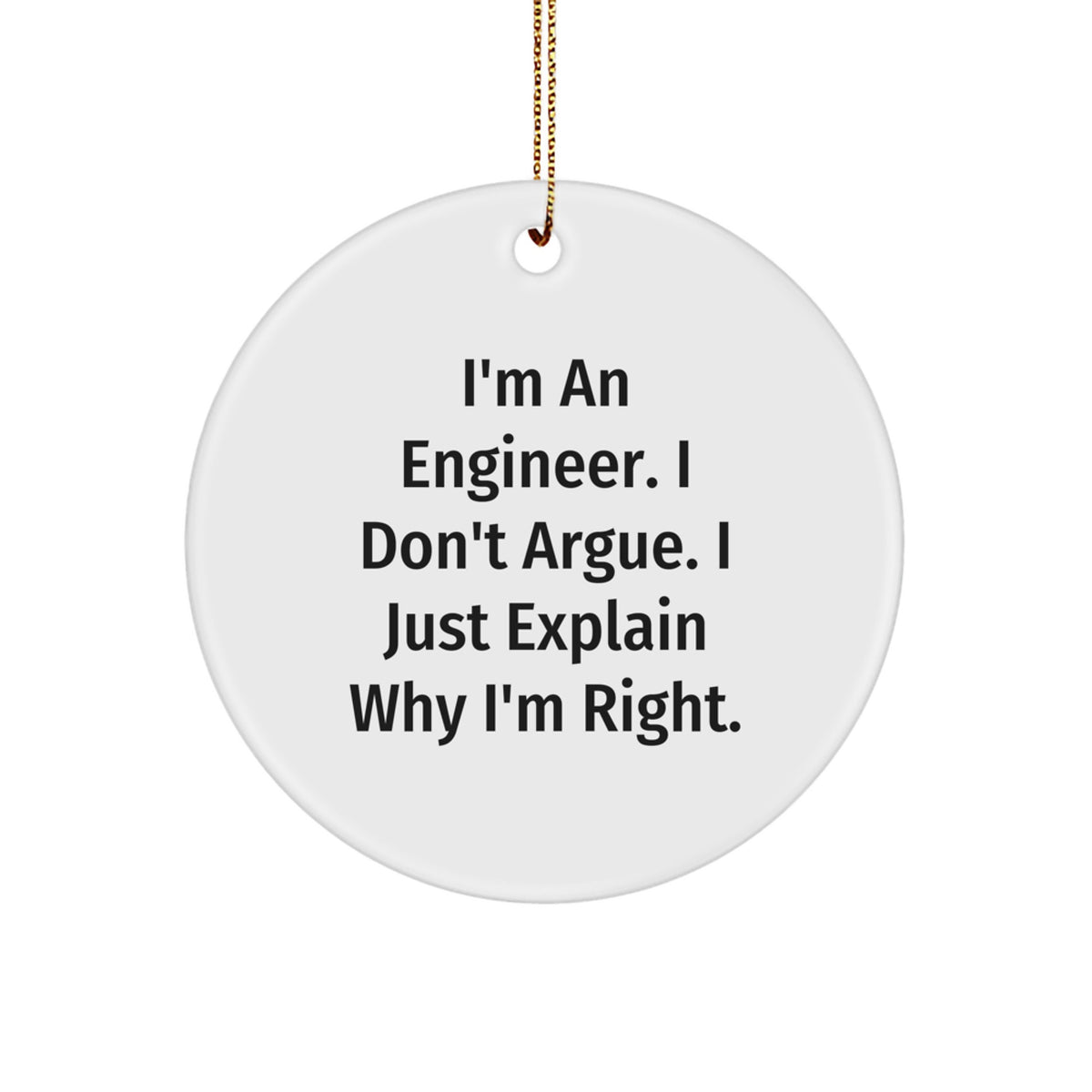Engineer Keepsake Christmas Ornament for Him Gift - Image 1