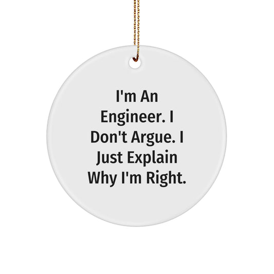 Engineer Keepsake Christmas Ornament for Him Gift - Image 1