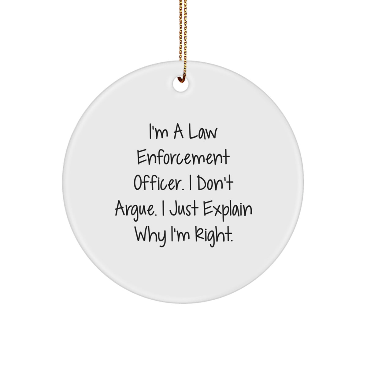 Law Enforcement Officer Keepsake Christmas Ornament for Him Bold Gift - Image 1