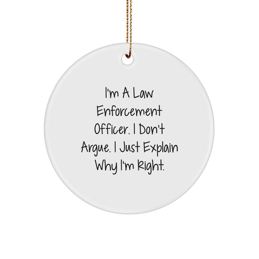 Law Enforcement Officer Keepsake Christmas Ornament for Him Bold Gift - Image 1