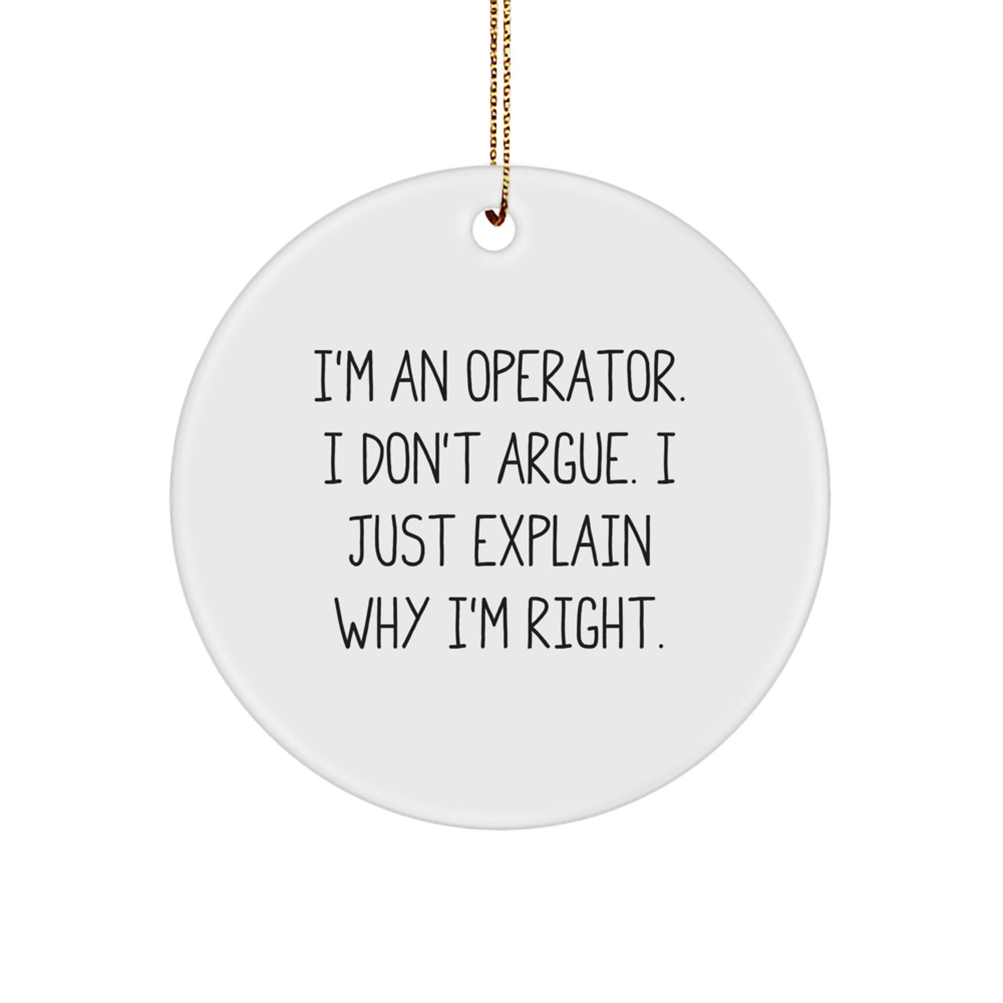 Operator Circle Ornament for Teens Memento Festive Christmas Gift - Image 1