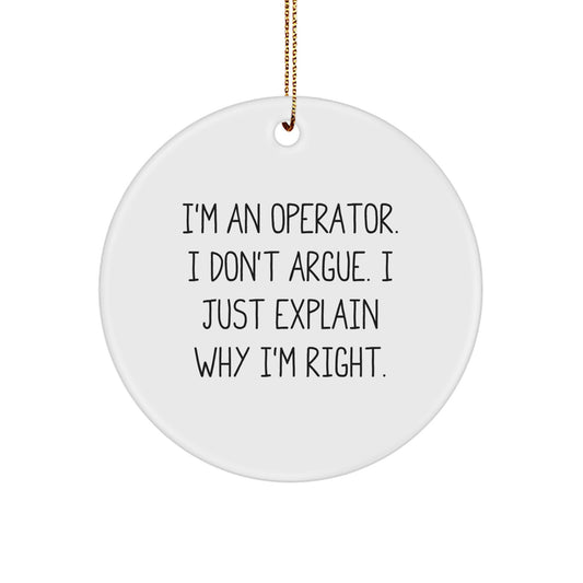 Operator Circle Ornament for Teens Memento Festive Christmas Gift - Image 1