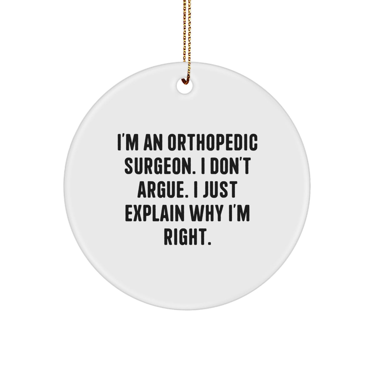 Orthopedic Surgeon Keepsake Christmas Ornament for Him Surprise Gift - Image 1