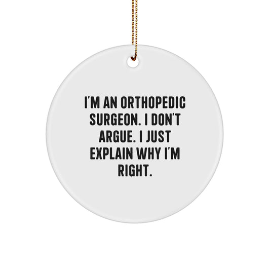 Orthopedic Surgeon Keepsake Christmas Ornament for Him Surprise Gift - Image 1