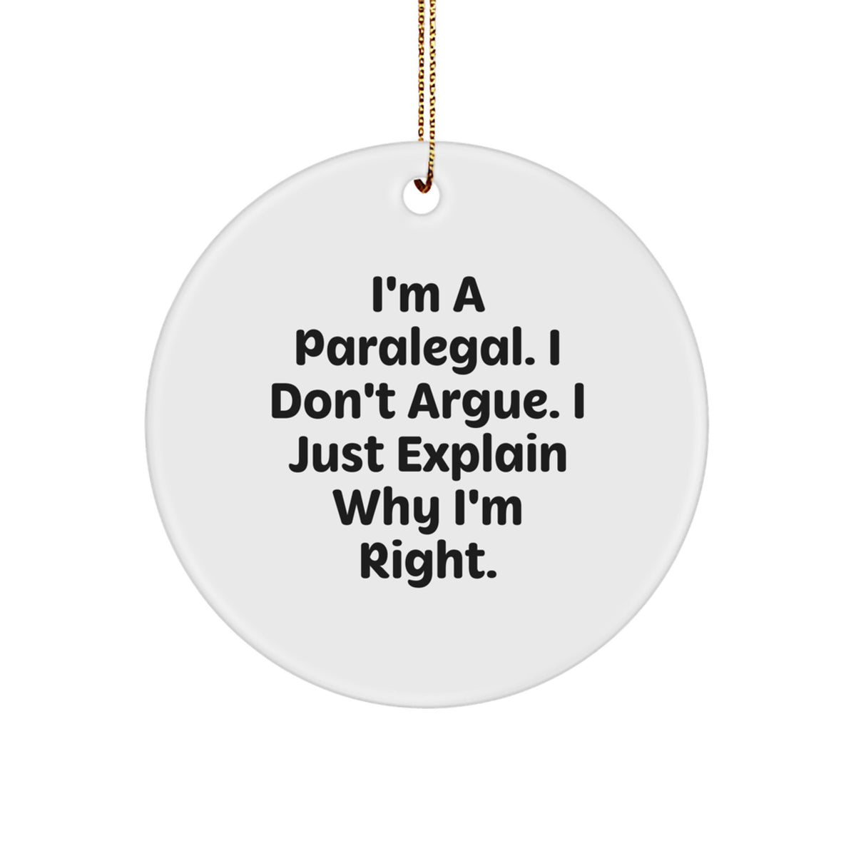 Christmas Gift for Her Paralegal Ornament Present - Image 1