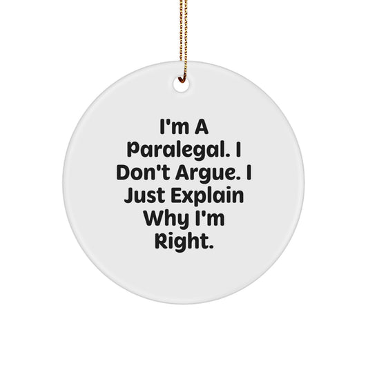 Christmas Gift for Her Paralegal Ornament Present - Image 1