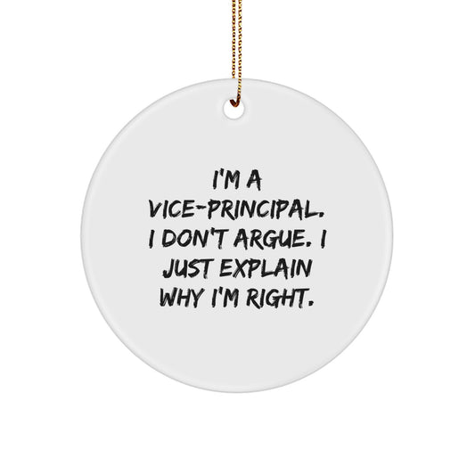 Witty Vice-Principal Christmas Ornament Gift for Friends Novelty - Image 1
