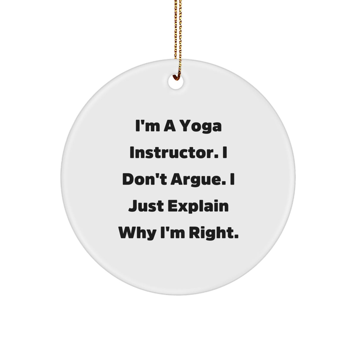 Yoga Instructor Funny Keepsake Christmas Ornament for Him Gift - Image 1