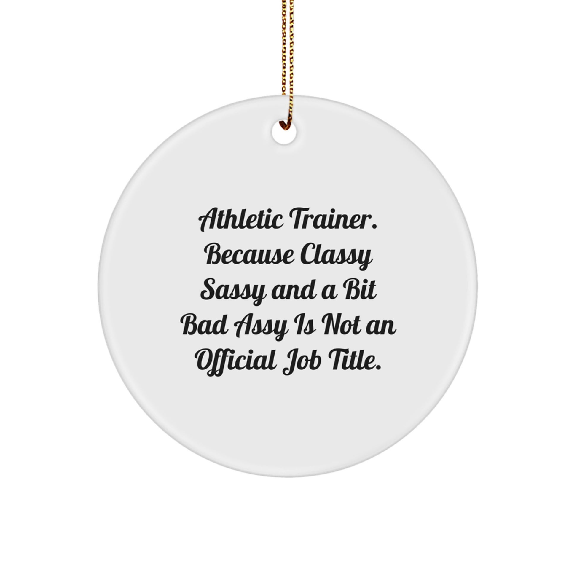 Athletic Trainer Circle Ornament for Family Treasure Christmas Gift - Image 1
