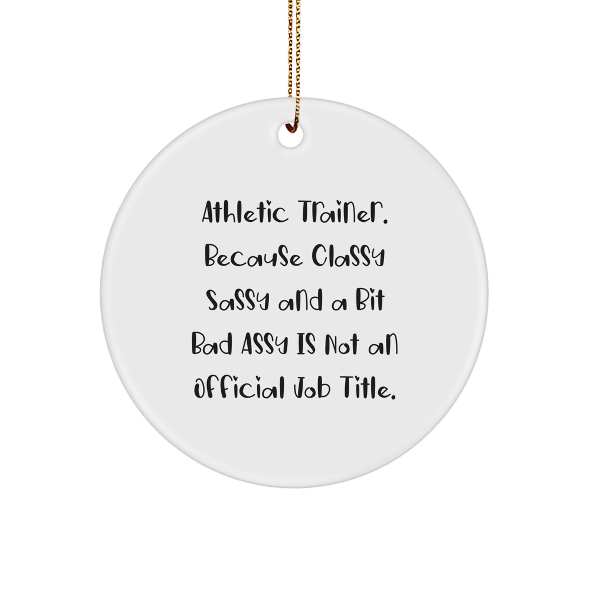 Athletic Trainer Favorite Circle Ornament for Kids Christmas Gift - Image 1
