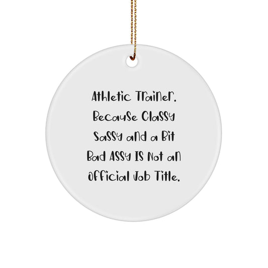 Athletic Trainer Favorite Circle Ornament for Kids Christmas Gift - Image 1