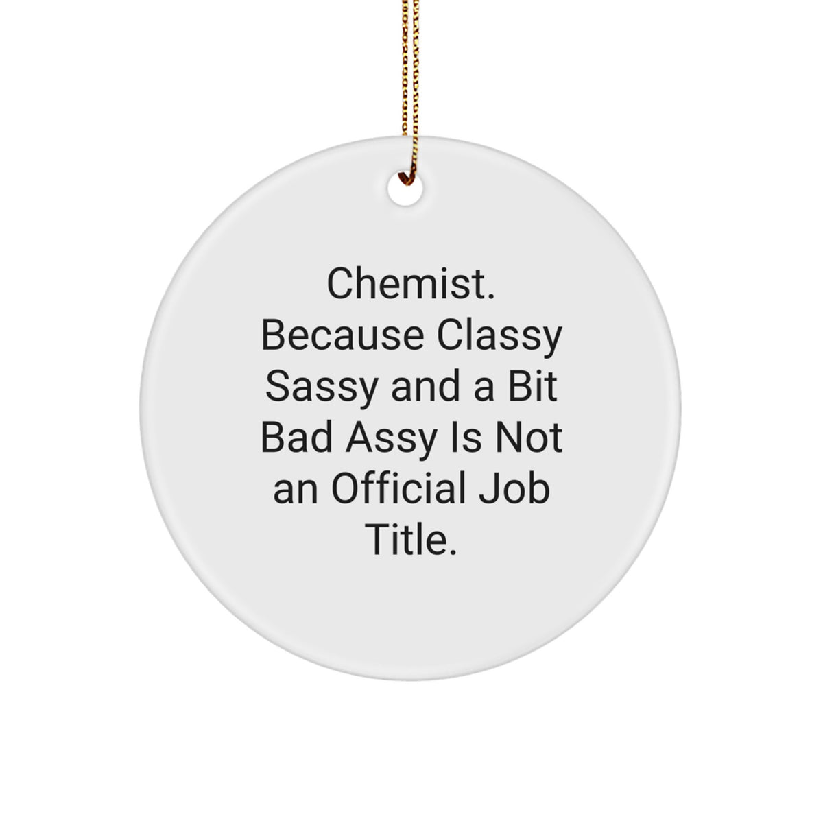 Chemist Keepsake Christmas Ornament for Him Elegant Gift - Image 1