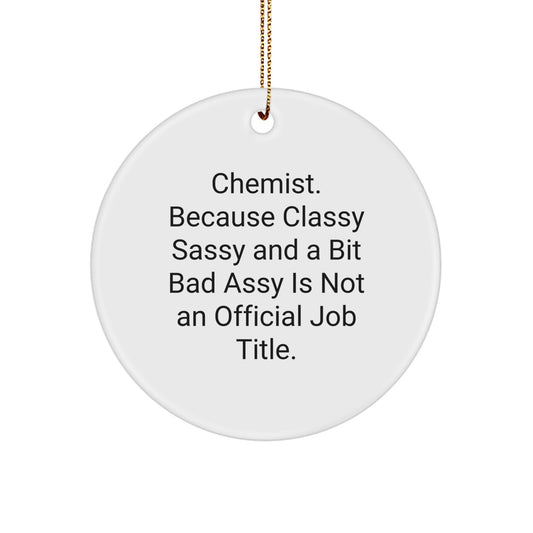 Chemist Keepsake Christmas Ornament for Him Elegant Gift - Image 1