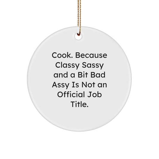 Sassy Cook Circle Ornament Christmas Gift for Roommates - Image 1