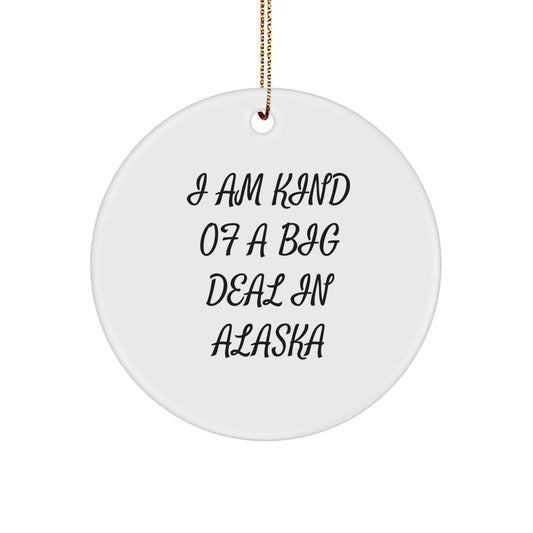 Funny Alaska Circle Ornament Gifts from Men to Friends - I 'm Kind Of A Prime Selection In Alaska Christmas Unique - Image 1