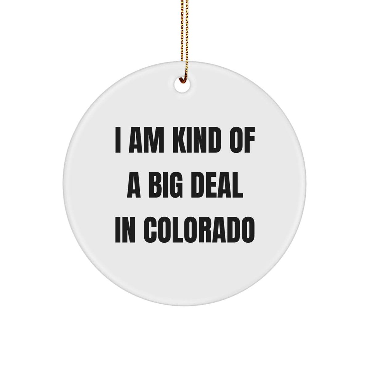 Colorado Circle Christmas Ornament Novelty Gift for Friends - Image 1