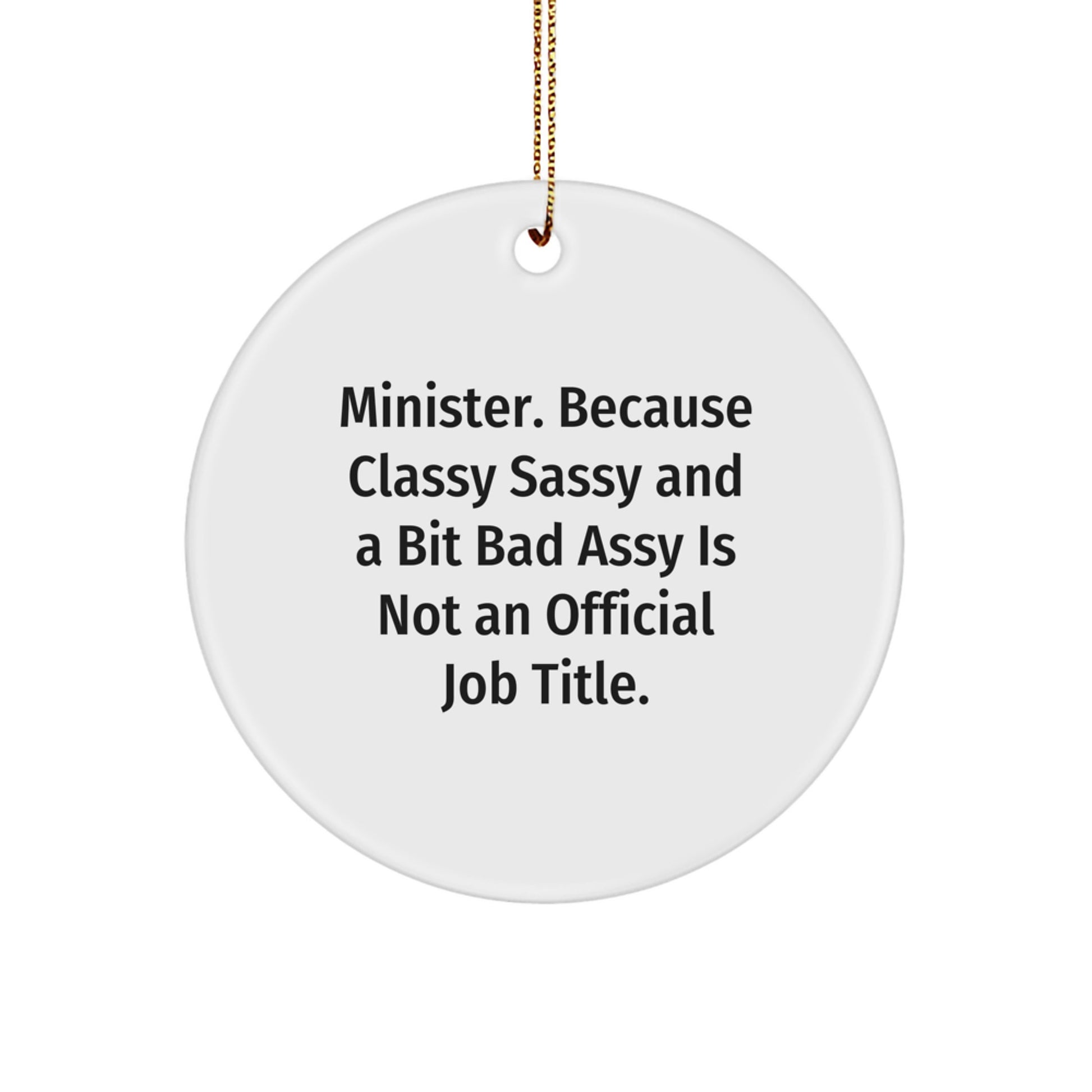 Funny Minister Gifts from Santa - Christmas Unique Gifts for Minister Friends - Image 1