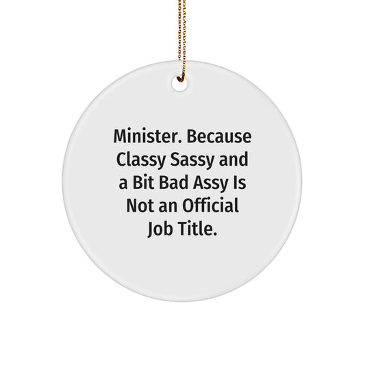Funny Minister Gifts from Santa - Christmas Unique Gifts for Minister Friends - Image 1