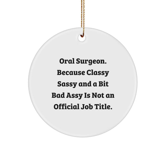 Christmas Gift for Her Oral Surgeon Ornament Present Bright Merry - Image 1