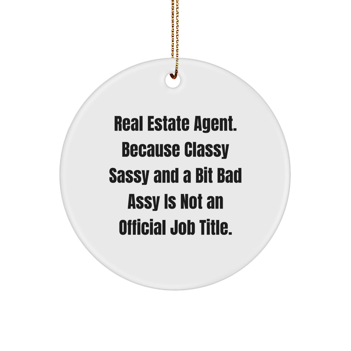 Real Estate Agent Christmas Ornament for Family Treasure Gift - Image 1