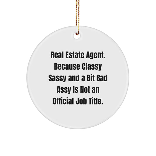 Real Estate Agent Christmas Ornament for Family Treasure Gift - Image 1
