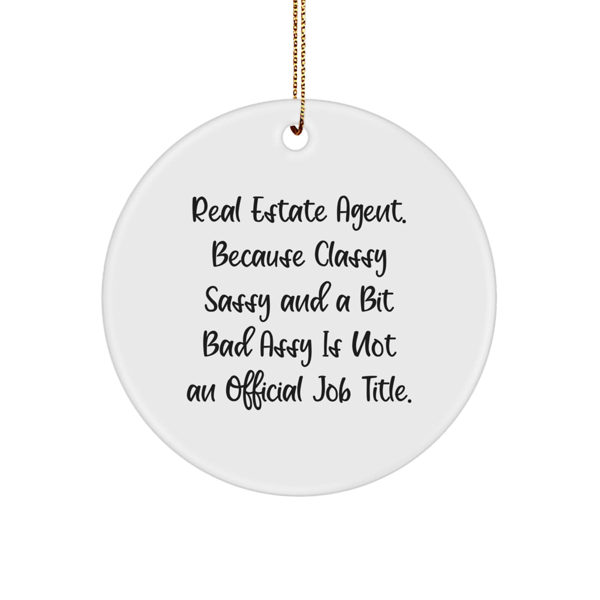 Christmas Gift for Her Real Estate Agent Ornament Present - Image 1