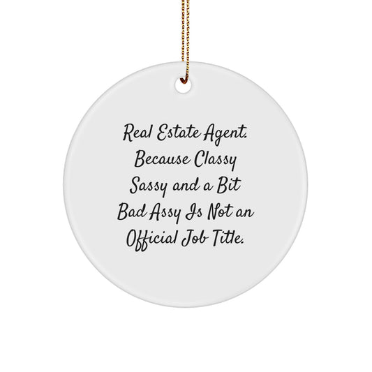 Christmas Gift for Teens Real Estate Agent Surprise Ornament - Image 1