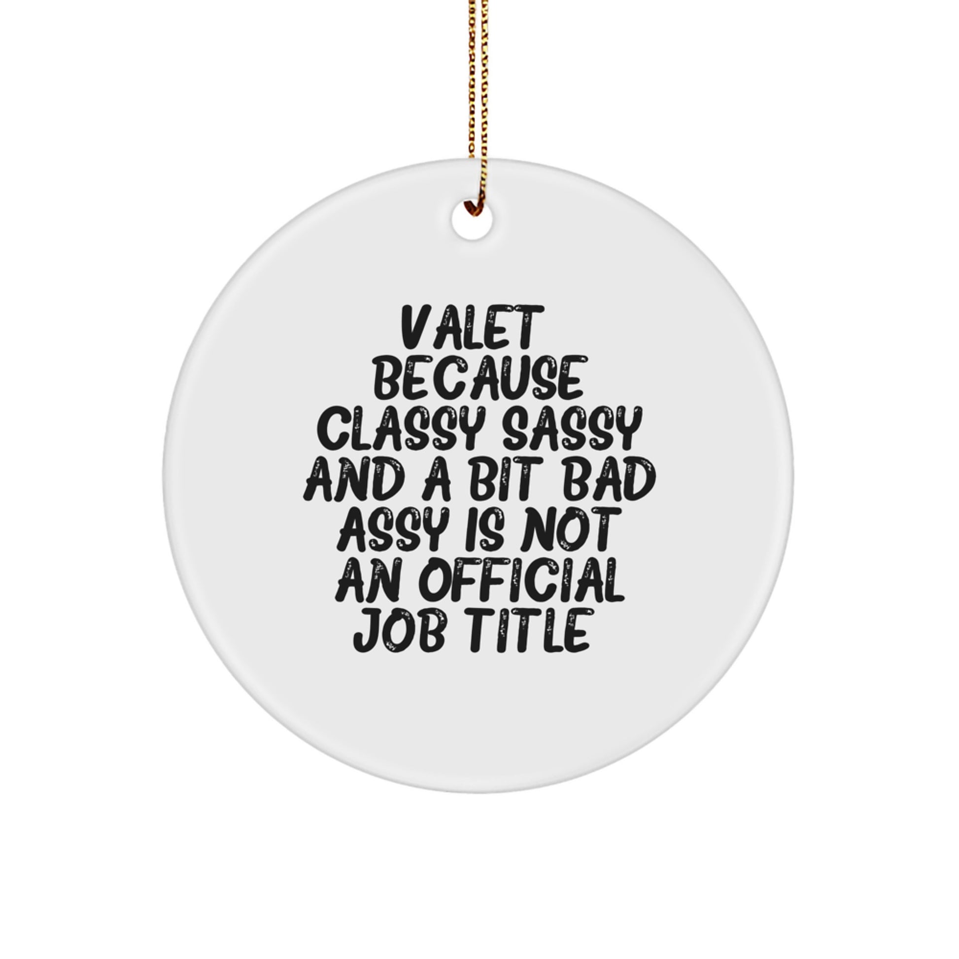 Valet Circle Ornament for Coworkers Idea Christmas Gift - Holiday - Image 1