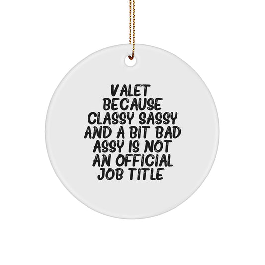 Valet Circle Ornament for Coworkers Idea Christmas Gift - Holiday - Image 1