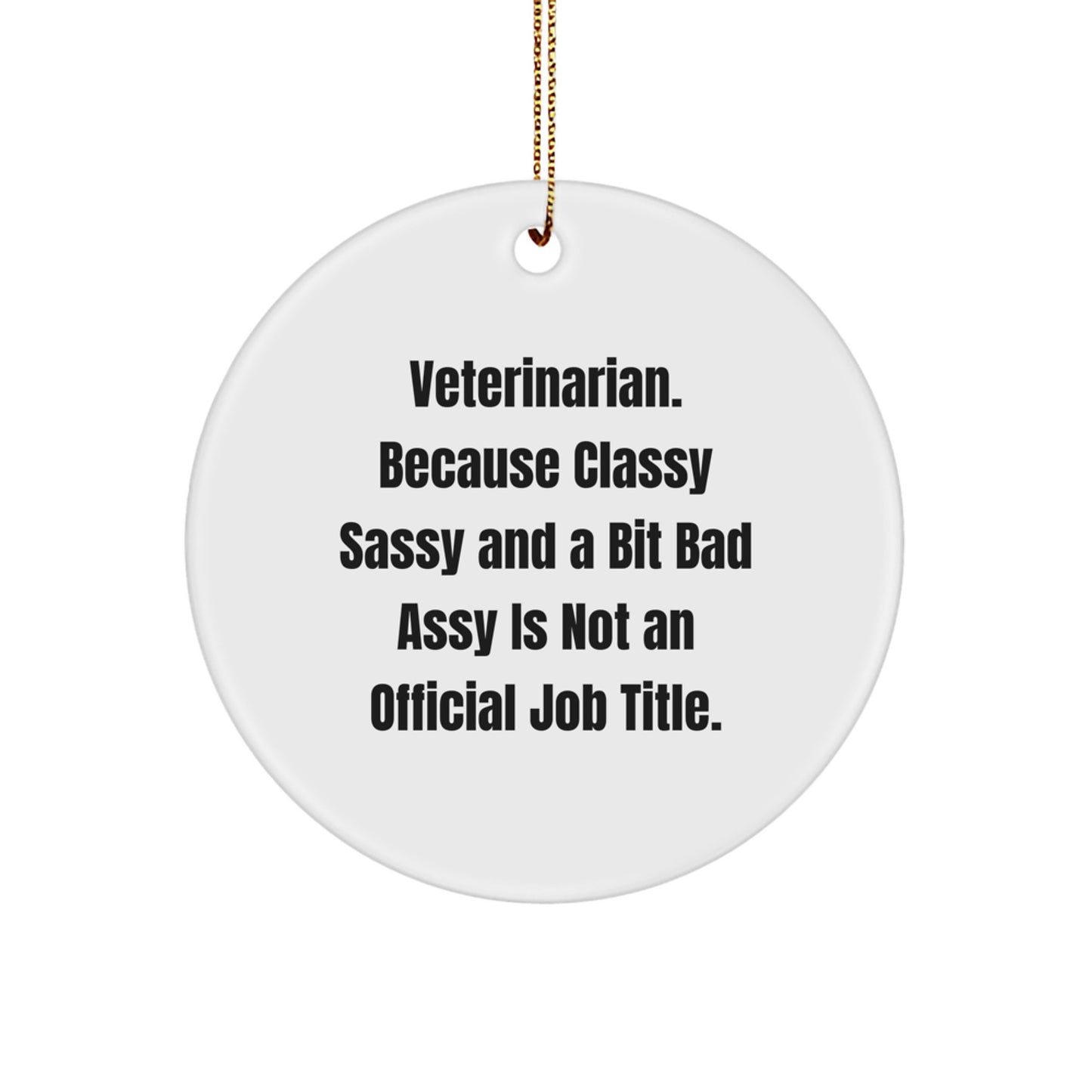Veterinarian Circle Ornament Favorite for Kids Surprise Christmas Gift - Image 1