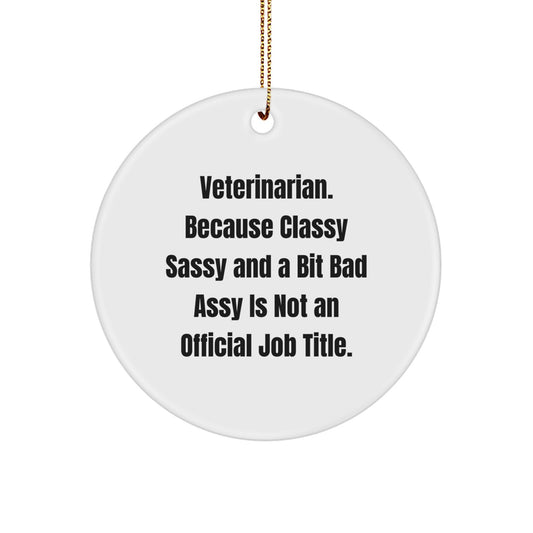 Veterinarian Circle Ornament Favorite for Kids Surprise Christmas Gift - Image 1