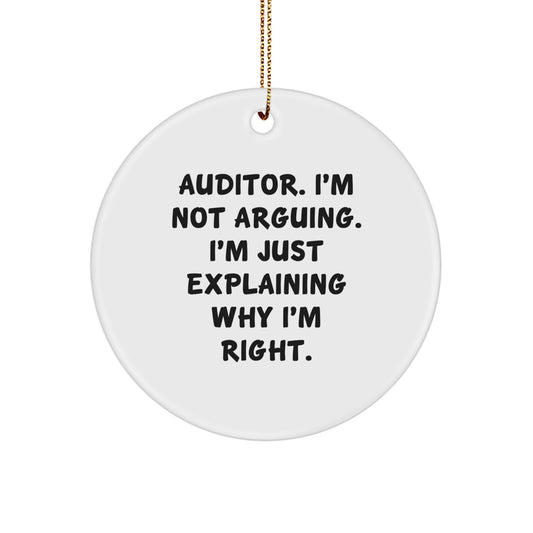 Auditor Keepsake Christmas Ornament for Him Gift – Holiday Keepsake Tree - Image 1