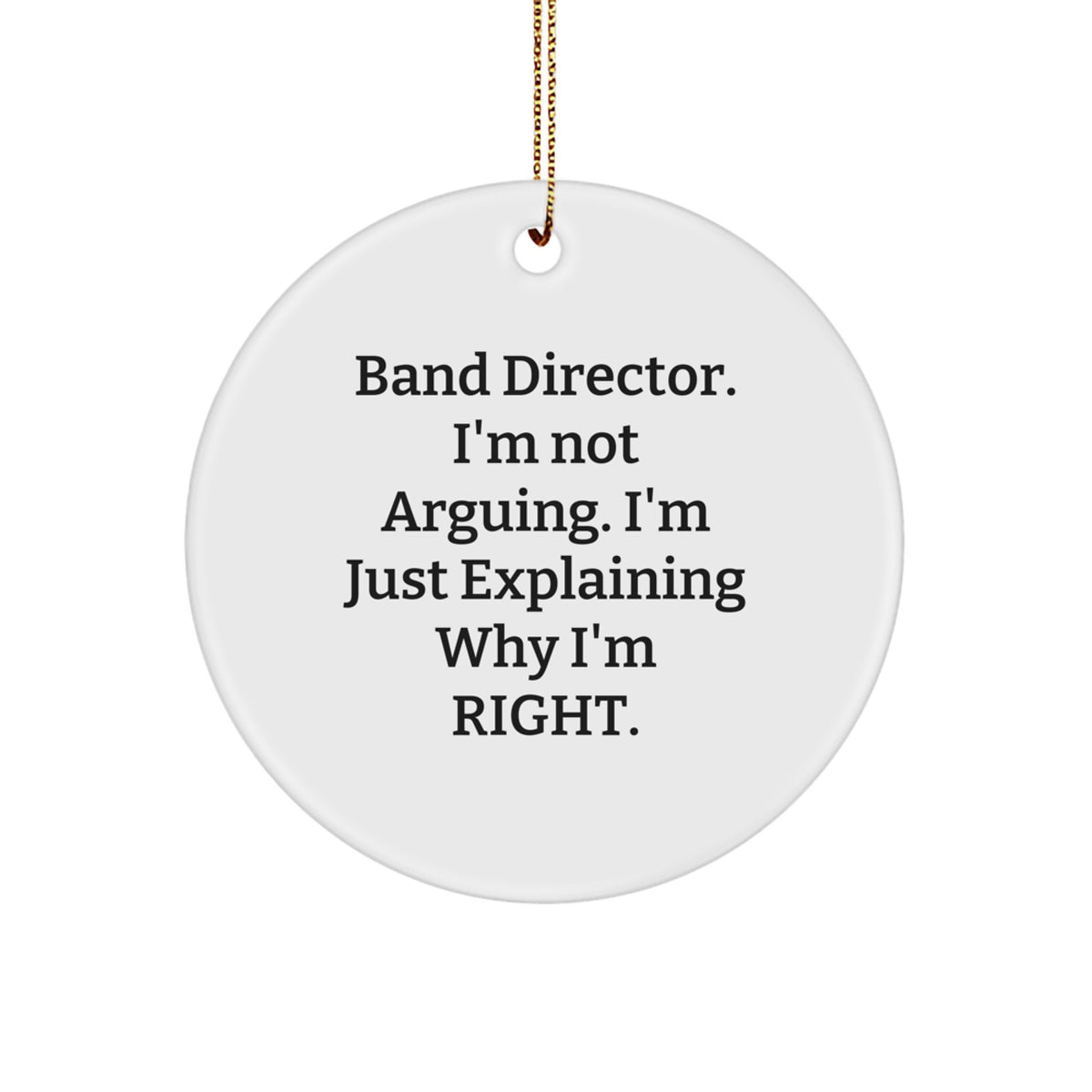 Boldly Quirky Band Director Christmas Ornament for Friends Gift - Image 1
