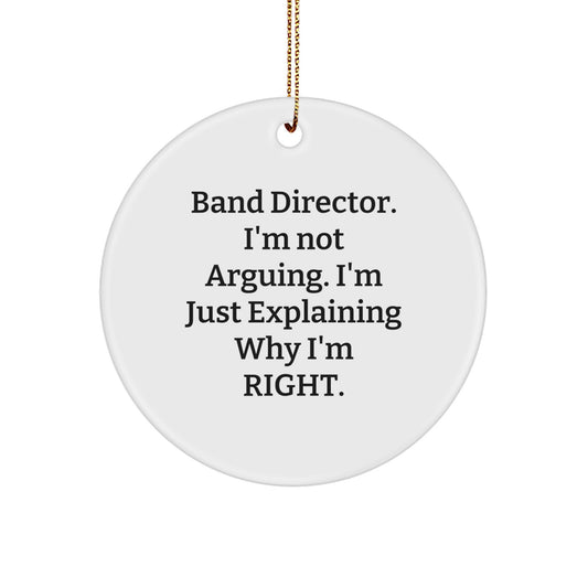 Boldly Quirky Band Director Christmas Ornament for Friends Gift - Image 1