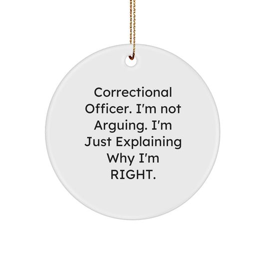 Witty Correctional Officer Christmas Ornament Memento for Roommates Gift - Image 1
