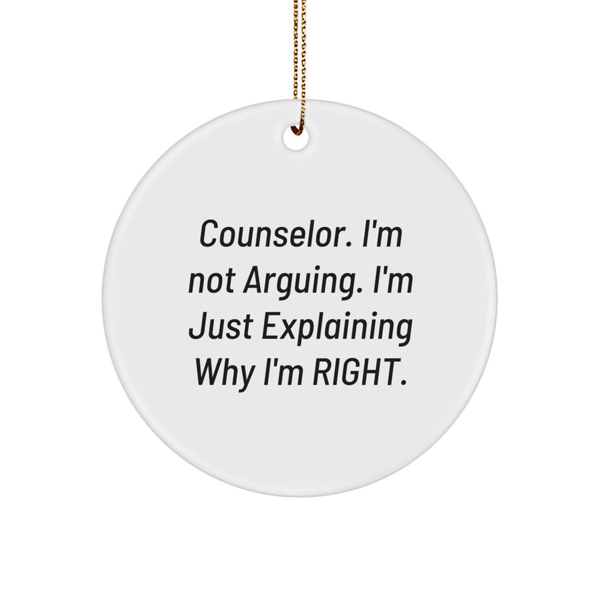 Christmas Gift Counselor Circle Ornament for Teens – Surprise - Image 1