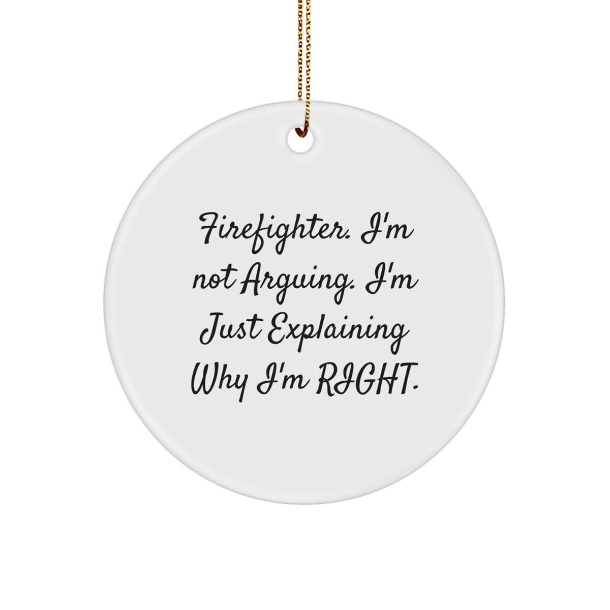 Funny Firefighter Gifts from Friends for Firefighter Men Christmas Unique Ornaments - Image 1