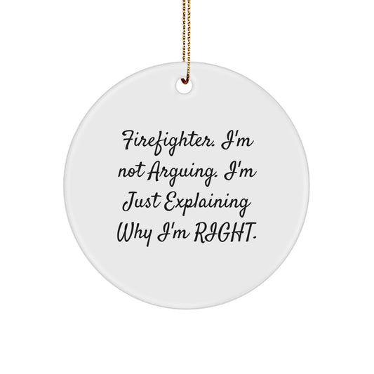 Funny Firefighter Gifts from Friends for Firefighter Men Christmas Unique Ornaments - Image 1