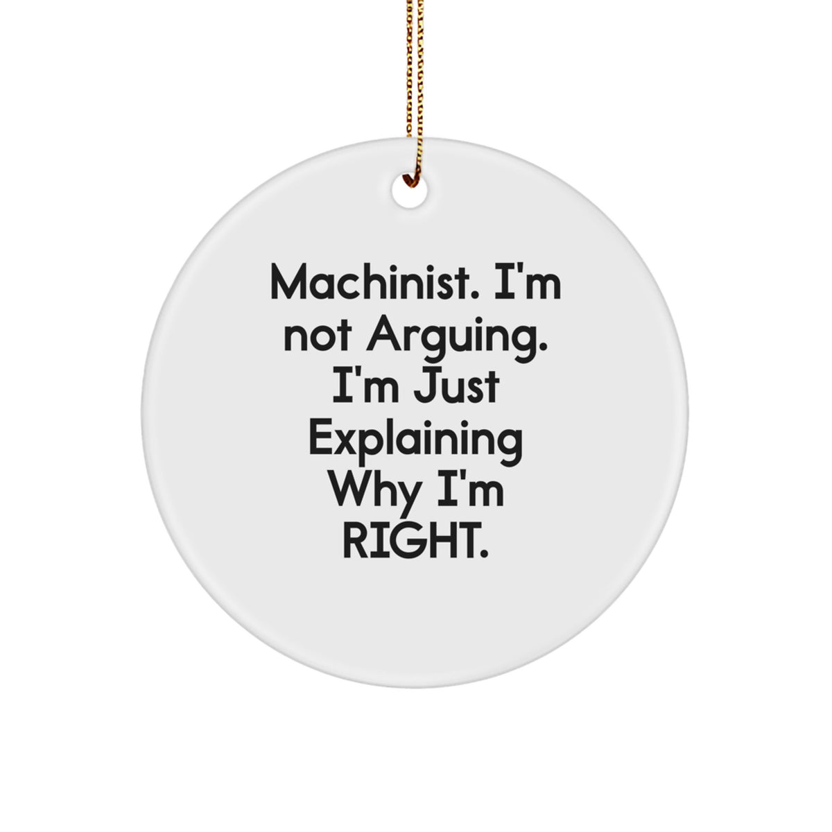 Family Treasure Machinist Christmas Ornament Bright Humor Gift - Image 1