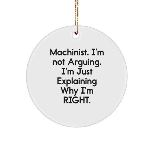 Family Treasure Machinist Christmas Ornament Bright Humor Gift - Image 1