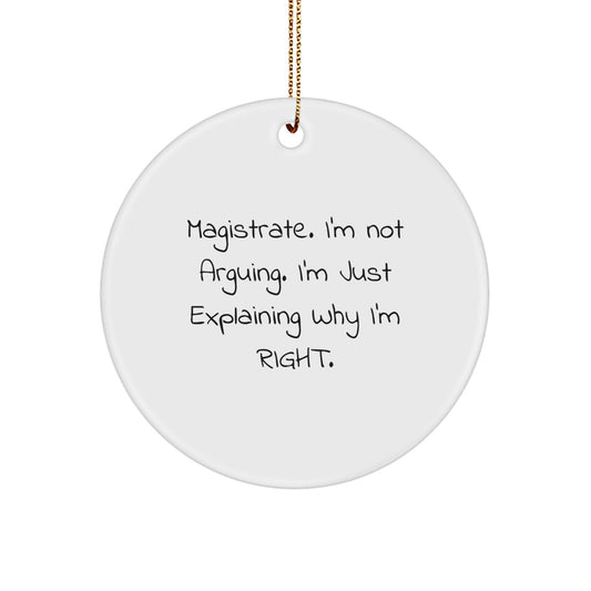 Magistrate Circle Ornament Keepsake Christmas Gift for Him - Image 1