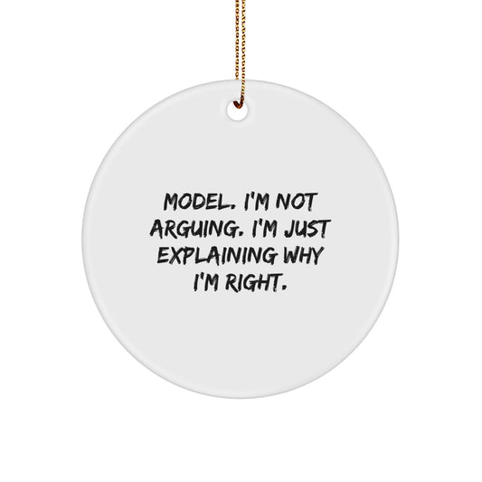 Model Christmas Ornament Gift for Happy Kids – Favorite Funny Quote - Image 1