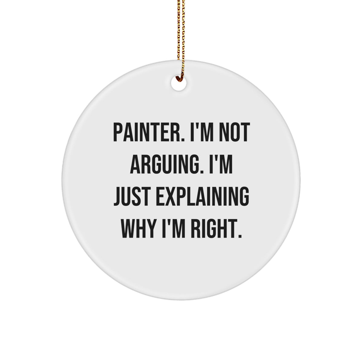 Christmas Gift for Her Painter Circle Ornament Present - Image 1