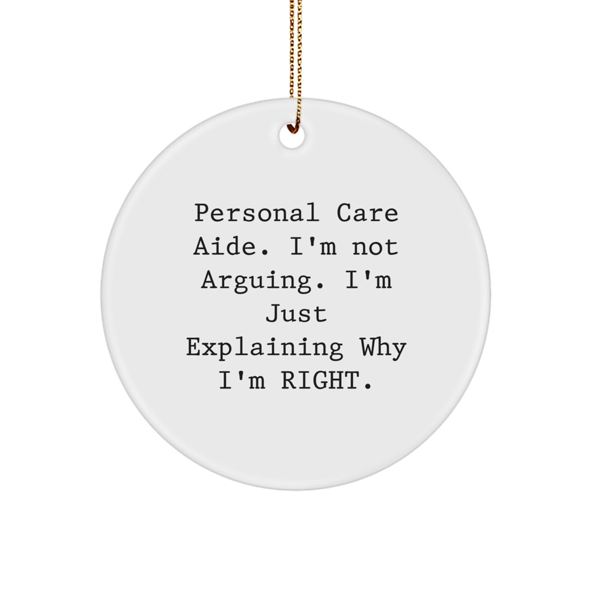 Christmas Gift for Her Personal Care Aide Ornament Present - Image 1