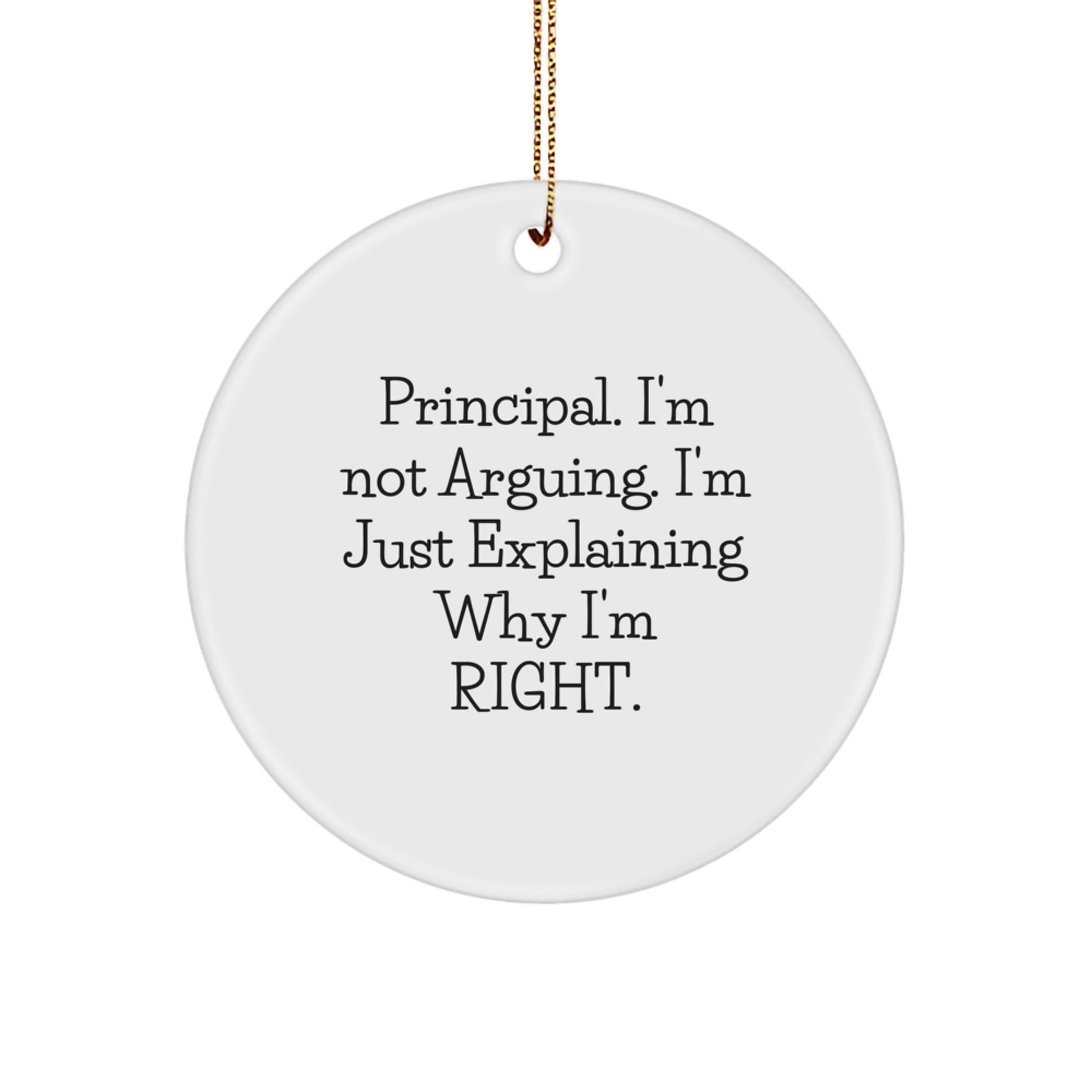 Principal Treasure Circle Ornament for Family Christmas Gift - Image 1