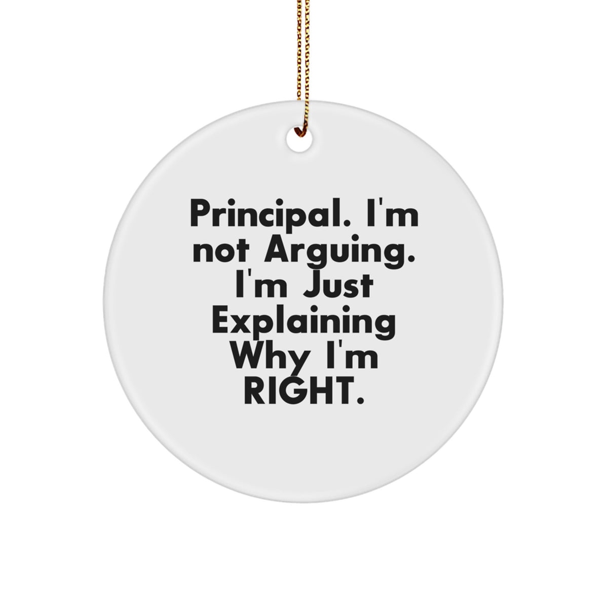 Christmas Gift Ornament for Her Principal Keepsake Present - Image 1