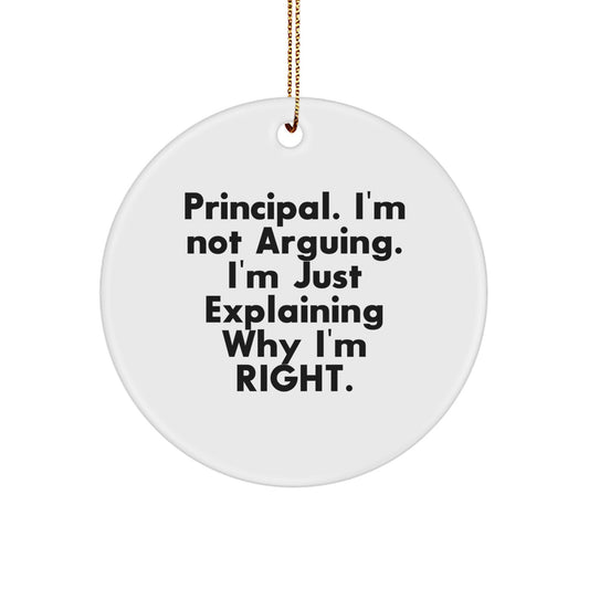 Christmas Gift Ornament for Her Principal Keepsake Present - Image 1
